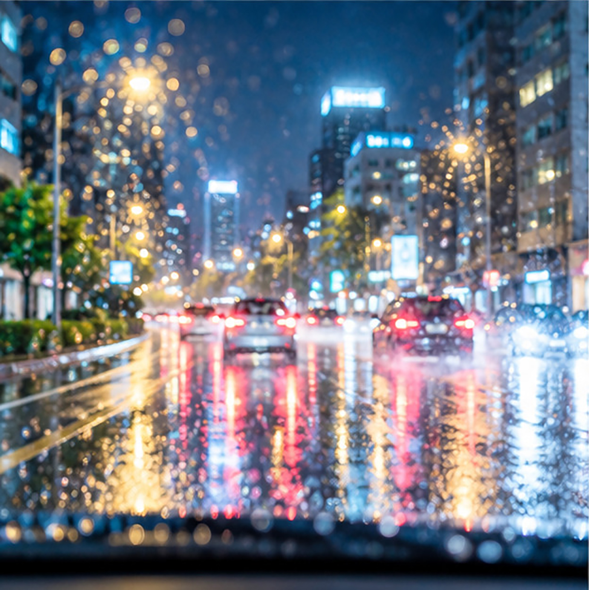 夜の雨